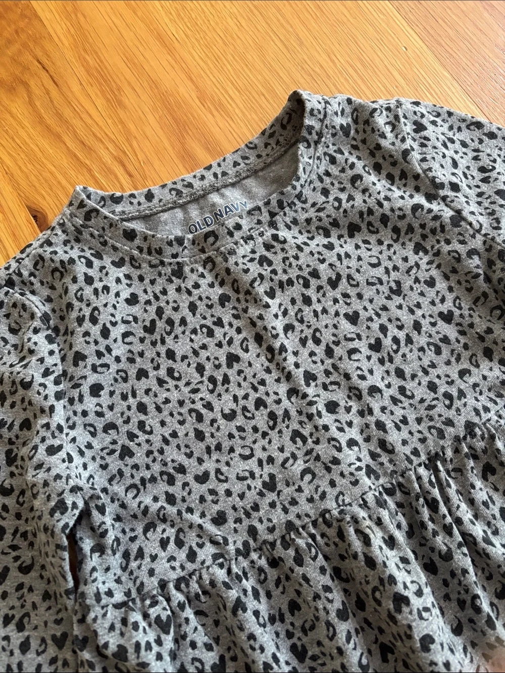 2T Old Navy Gray and Black Cheetah Print Dress